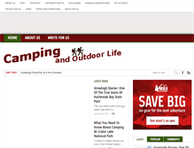 Tablet Screenshot of campingandoutdoorlife.com